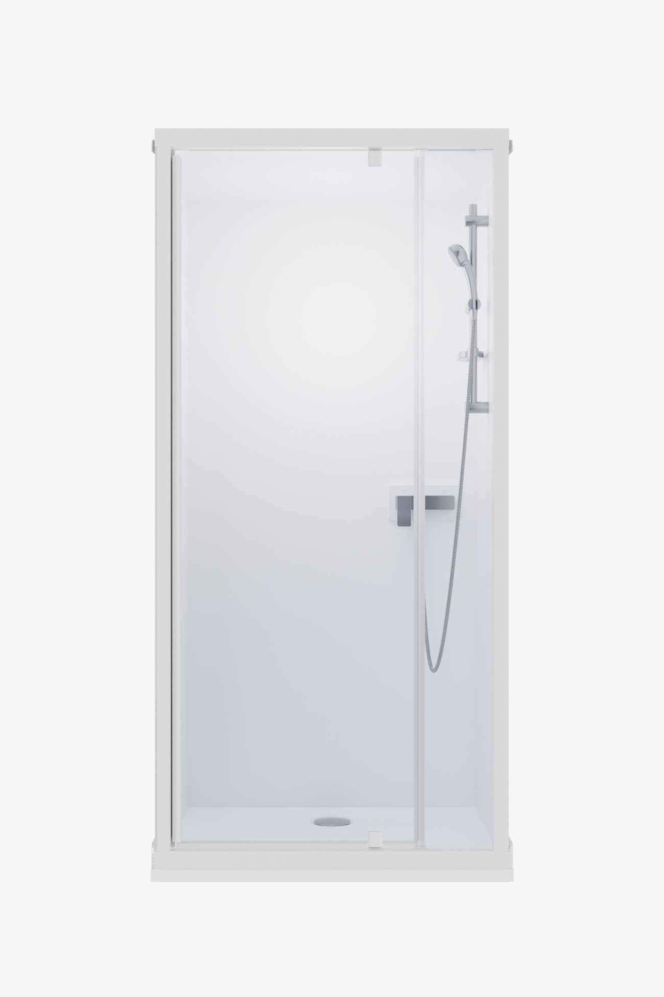 Cabine 100 cm x 80 cm - porte blanche - Fond Blanc